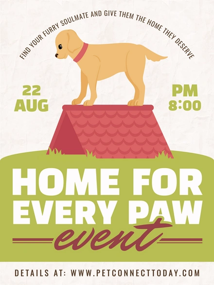 Pet adoption event poster