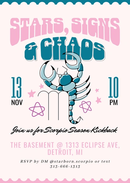 Scorpio Season Kickback