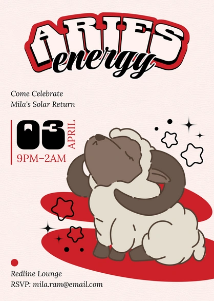 Celebrating Mila's Solar Return with an Aries-themed party