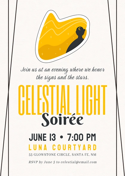 Celestial Light Soirée Invitation