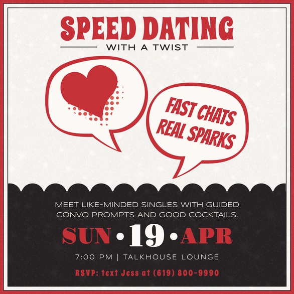 Speed Dating Event Advertisement