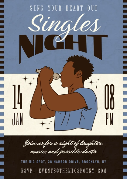 Invitation to a singles night event