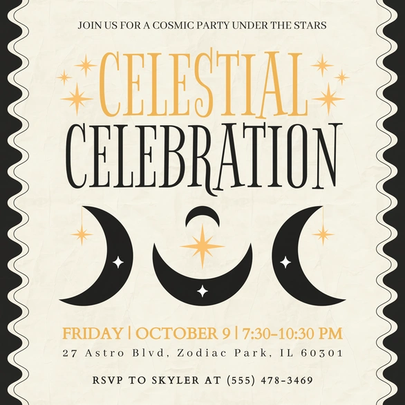 Cosmic Party Invitation