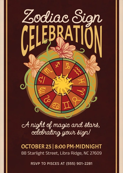 Astrology event invitation