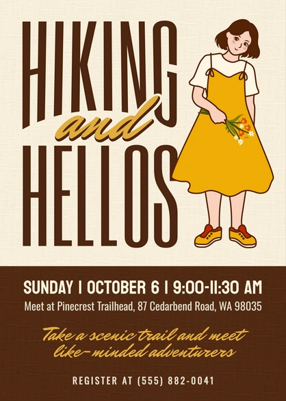 Hiking Event Invitation