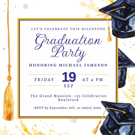 Milestone Graduation Party Invitation