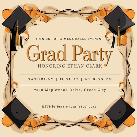 Graduation Celebration Party Invitation