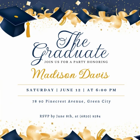 Elegant Graduation Party Invitation