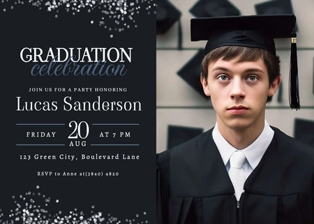 Lucas Sanderson's Graduation Celebration Invitation
