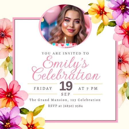 Emily's Birthday Celebration Invitation