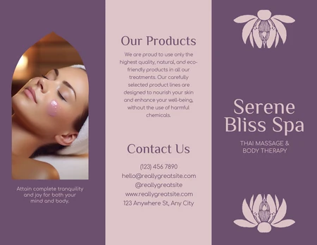 Serene Bliss Spa Brochure